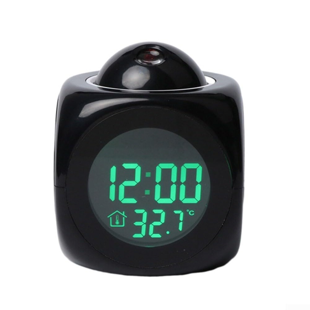 Dynamic Projection Alarm Clock With 12/24 Hour Format And Voice Alerts Black