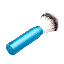Shaving Brush For Men Travel Nylon Bristle LongHandle Lake Blue