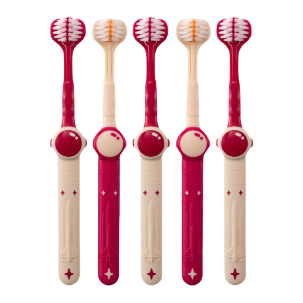 Kids Three Sided Toothbrush with Extra Soft Bristles for Deep Cleaning and Gum Care Ages 312