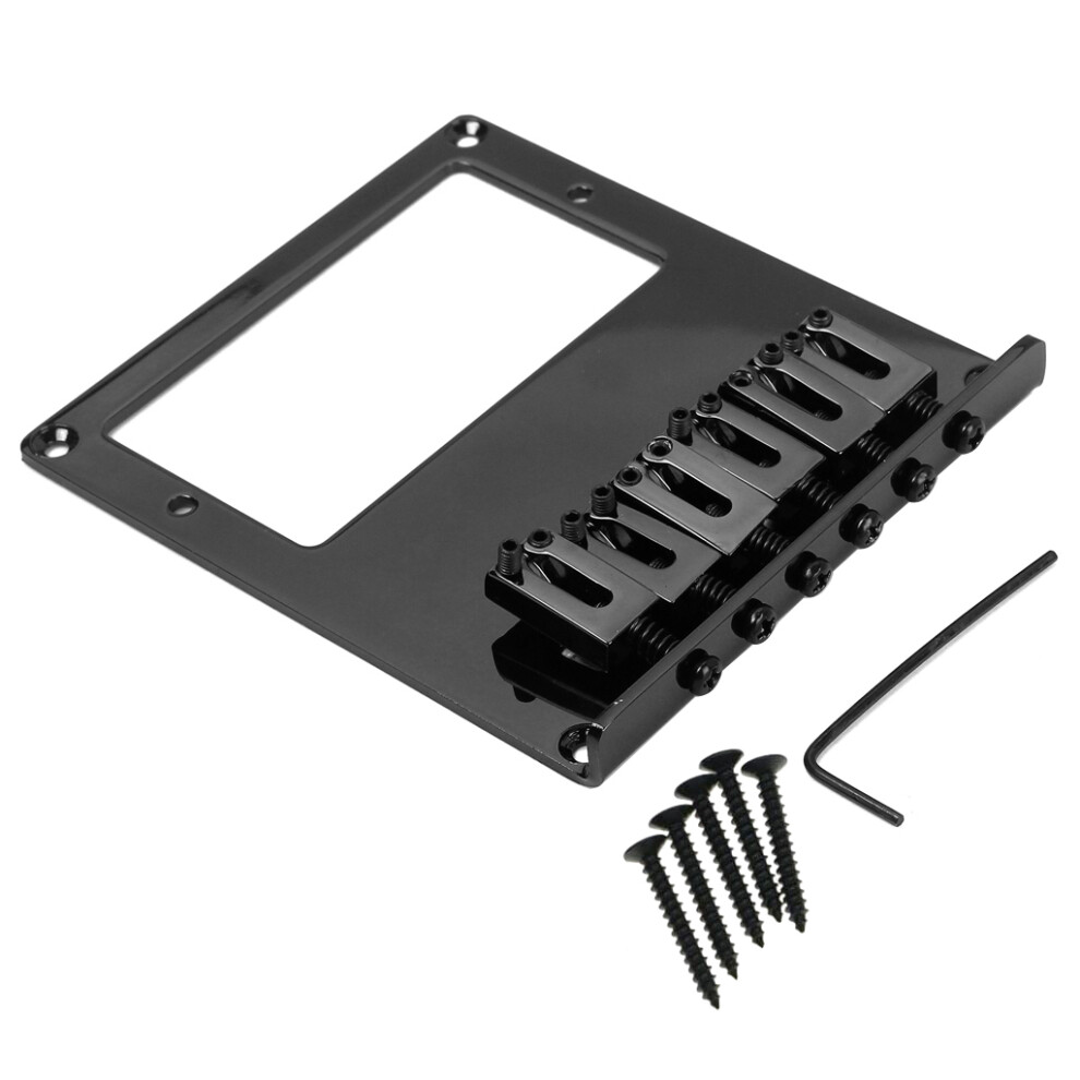 6 Saddle Tele Bridge Tailpiece Tele Humbucker Tl Guitar Bridge For Telecaster Guitar Black 4713205641645