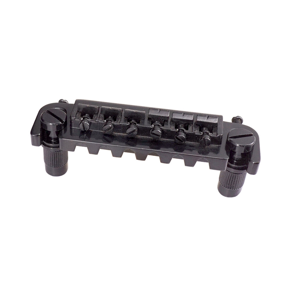 Pro 52.5Mm Pigtail Style Adjustable Wraparound Bridge Tailpiece For Style Electric Guitar, Black 4713705208645