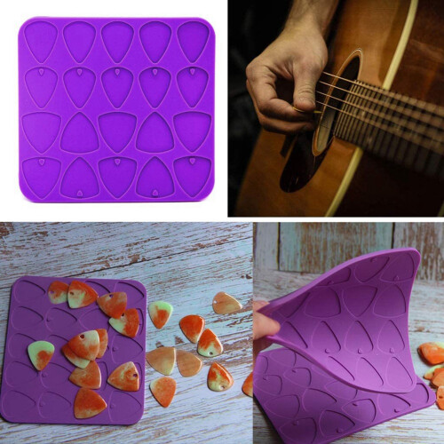 Universella Gitarrplockar Hartsformar, Gitarrformar för Harts, Silikongjutformar för Gör-Det-Själv-Gitarr Tumfingerval 2