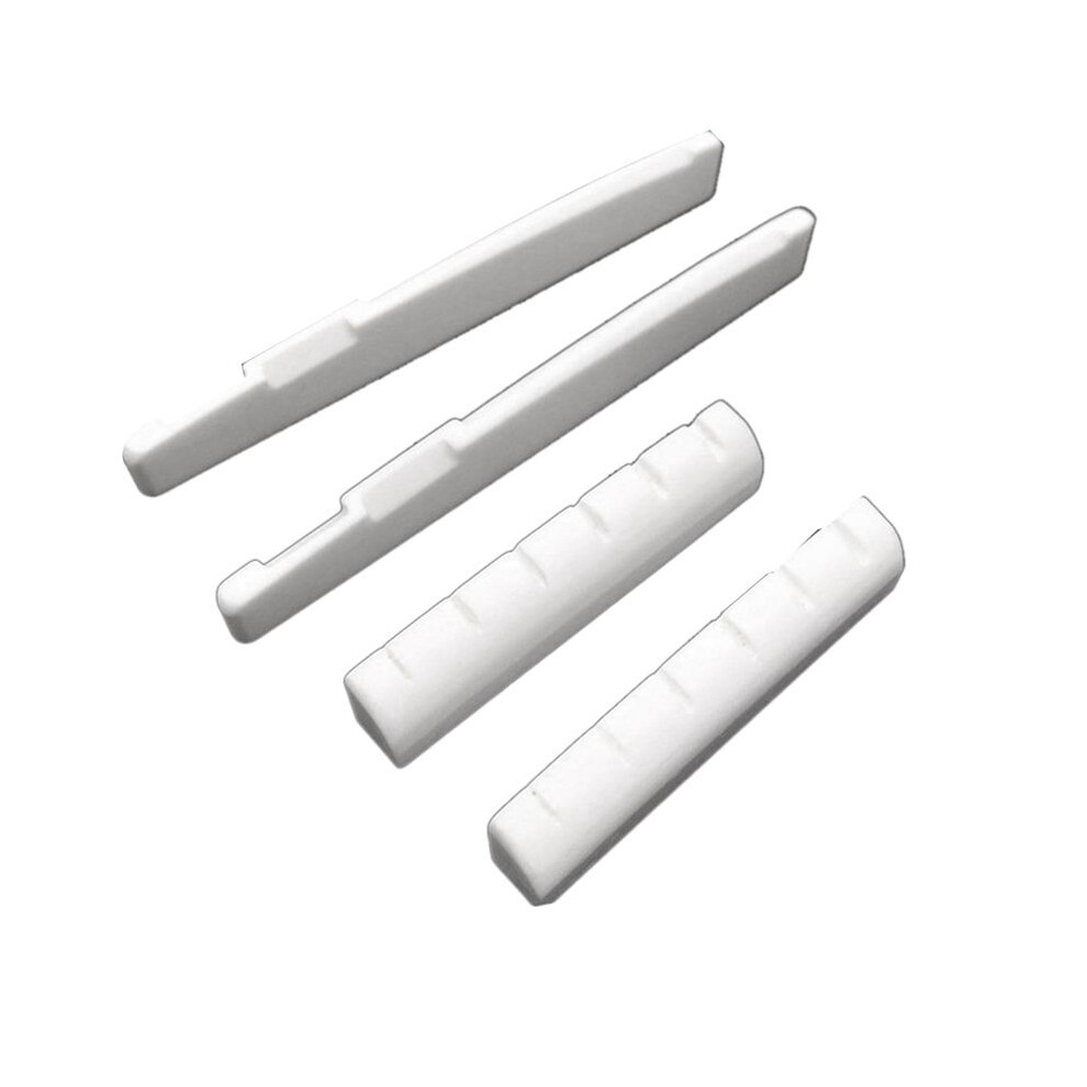 4 Pcs 6 String Acoustic Guitar Bone Bridge Saddle 72Mm And Nut 43Mm Bone Nut Top Folk Pillow Folk Bottom Pillow 4713663126746