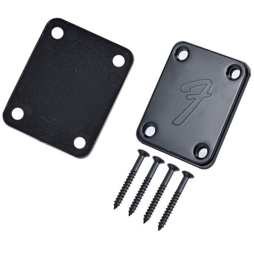 Placa de PescoçO de Guitarra de 4 Parafusos 70S com Parafusos (Preto)