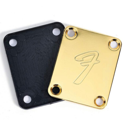 Placa de PescoçO de Guitarra de 4 Parafusos 70S com Parafusos (Preto) 1