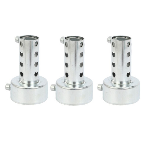 3X Silver Motorcycle Exhaust Can Muffler Insert Baffle DB Killer Silencer 48mm X 80mm