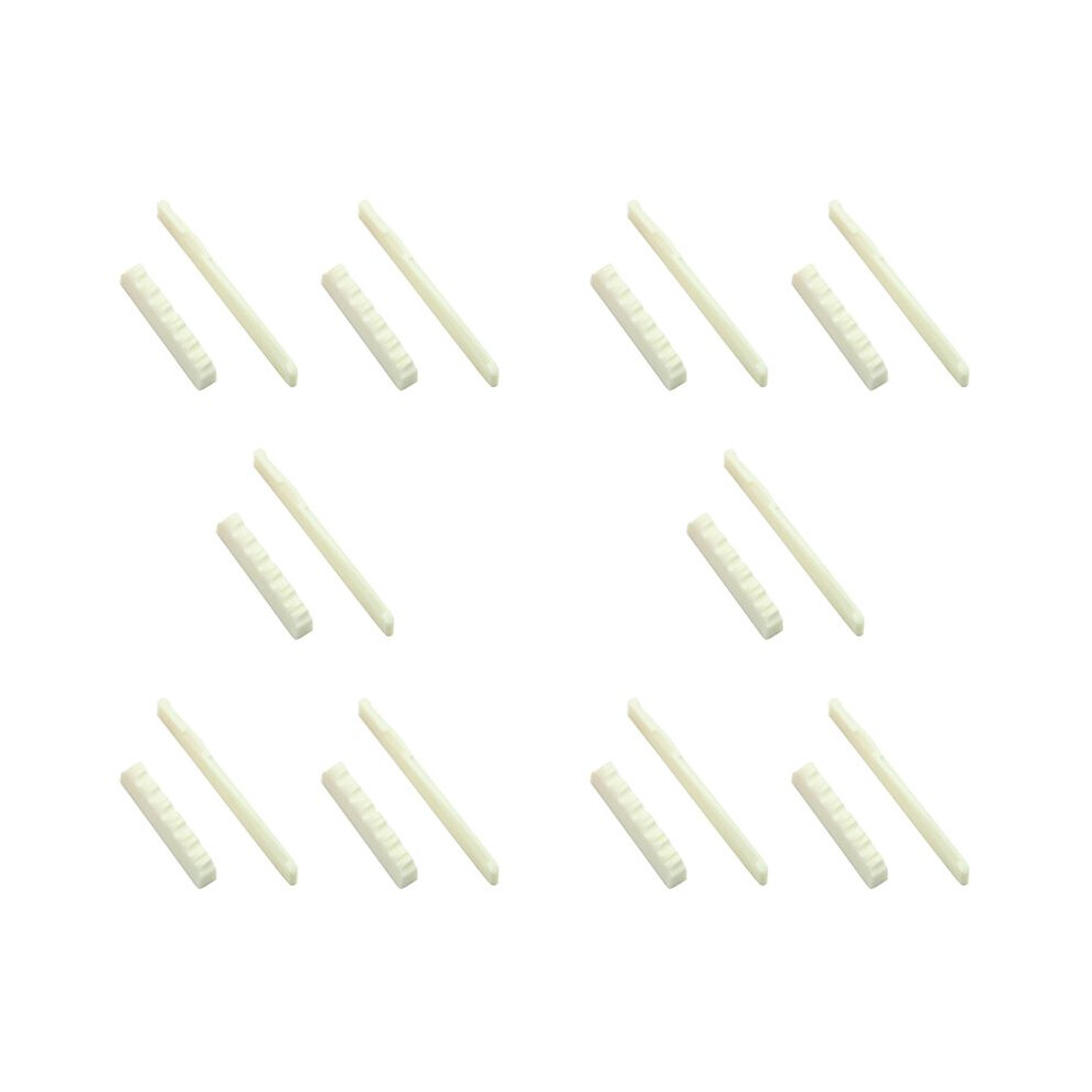 10Set Ivory Bone Bridge Saddle And Nut For 6 String Acoustic Guitar 4713295106932
