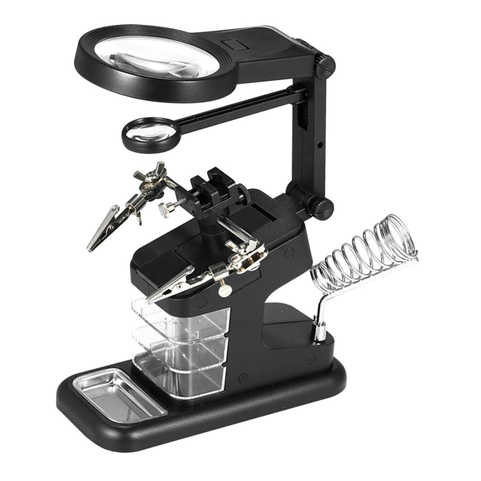 Work Light Soldering Holder With Led Magnifier, Magnifying Glass For Electronics, Clampstyle Stand 9199774896795