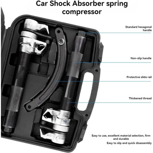 Coil Spring Compressor Tool Extendable Bracket Heavy Duty Strut Spring For Car And Truck Capacity 2