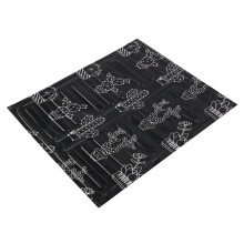 1Pcs Kitchen Grease Aluminum Foil Insulation Block Oil Board Cooking Hot Baffle Tin Foil Sheet Aluminum Foil Black