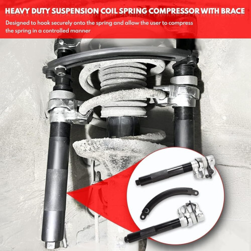 Coil Spring Compressor Tool Extendable Bracket Heavy Duty Strut Spring For Car And Truck Capacity 1
