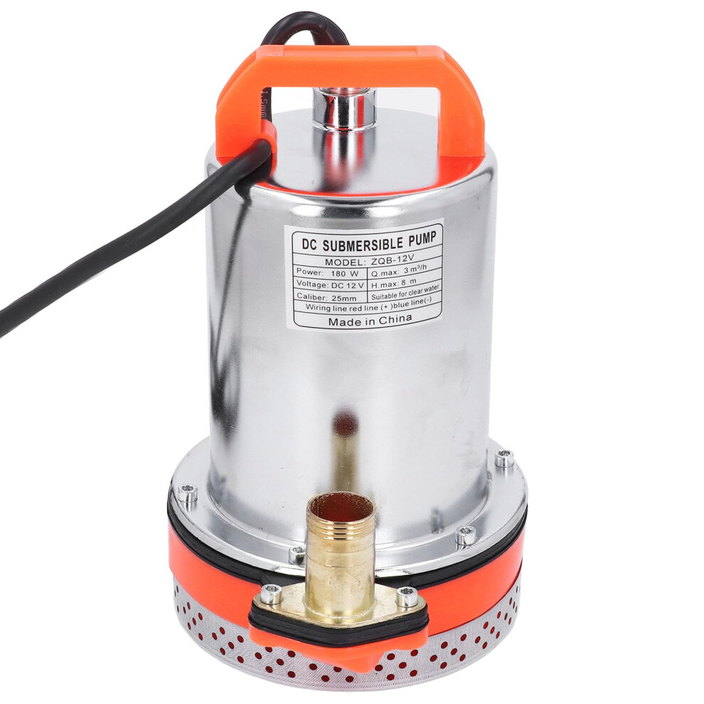 Solar Powered 12V Stainless Steel Submersible Water Pump 180W 8M Lift For Garden Irrigation 9199774897020