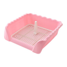 Dog Toilet Small Pink Puppy Potty Tray Indoor Potty System With Drawer Portable Mesh Litter Box 35