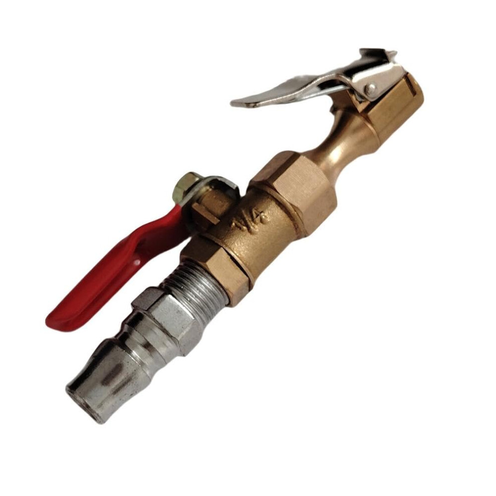 Car Tire Inflator Lock On Nozzle Chuck Quick Inflation Hose Nozzle With Adapter For Car E2x3 9199774897082