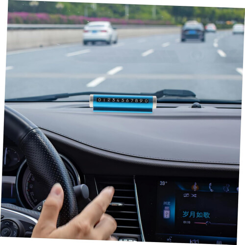 Temporary Parking Card for Car with  Visible Numbers and Easy Dashboard Installation 1