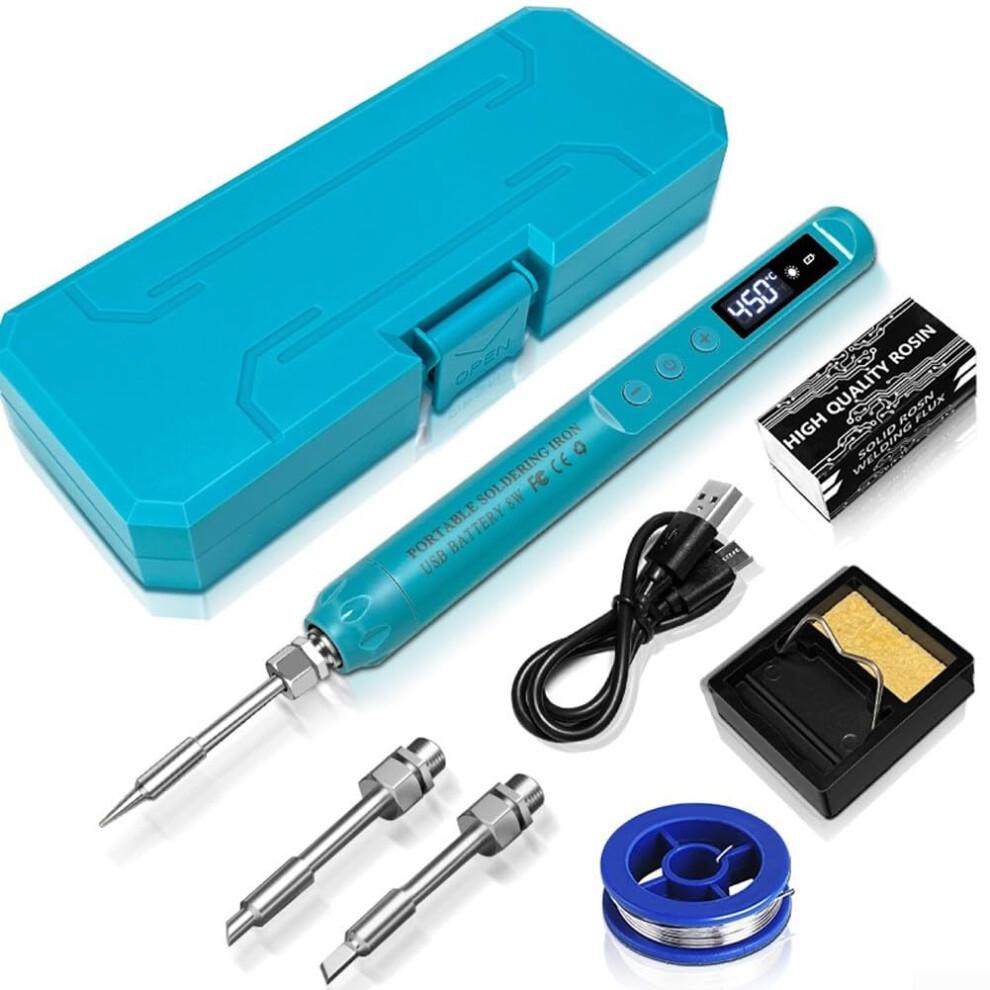 Adjustable Temperature Usb C Cordless Soldering Iron Kit With Interchangeable Tips, Ergonomic Grip For Electronics Repair And Jewelry 9199774897181