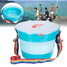 Portable Folding Fishing Bucket Outdoor Use Water Storage Car Washing Bait Tackle Supplies