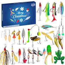 Practical Fisherman's Christmas Countdowns 24 Day Advent Calendar Of Assorted Fishing Tackle Kit Seasonal Gear