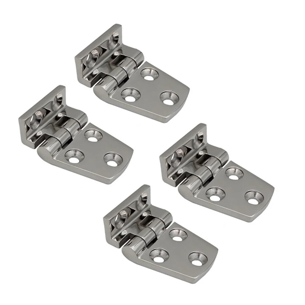 4Pcs 316 Stainless Steel Marine Grade Flush Mount Right Angle Boat Hatch Hinges Polished Finish 54Mm 66Mm 9199774897785