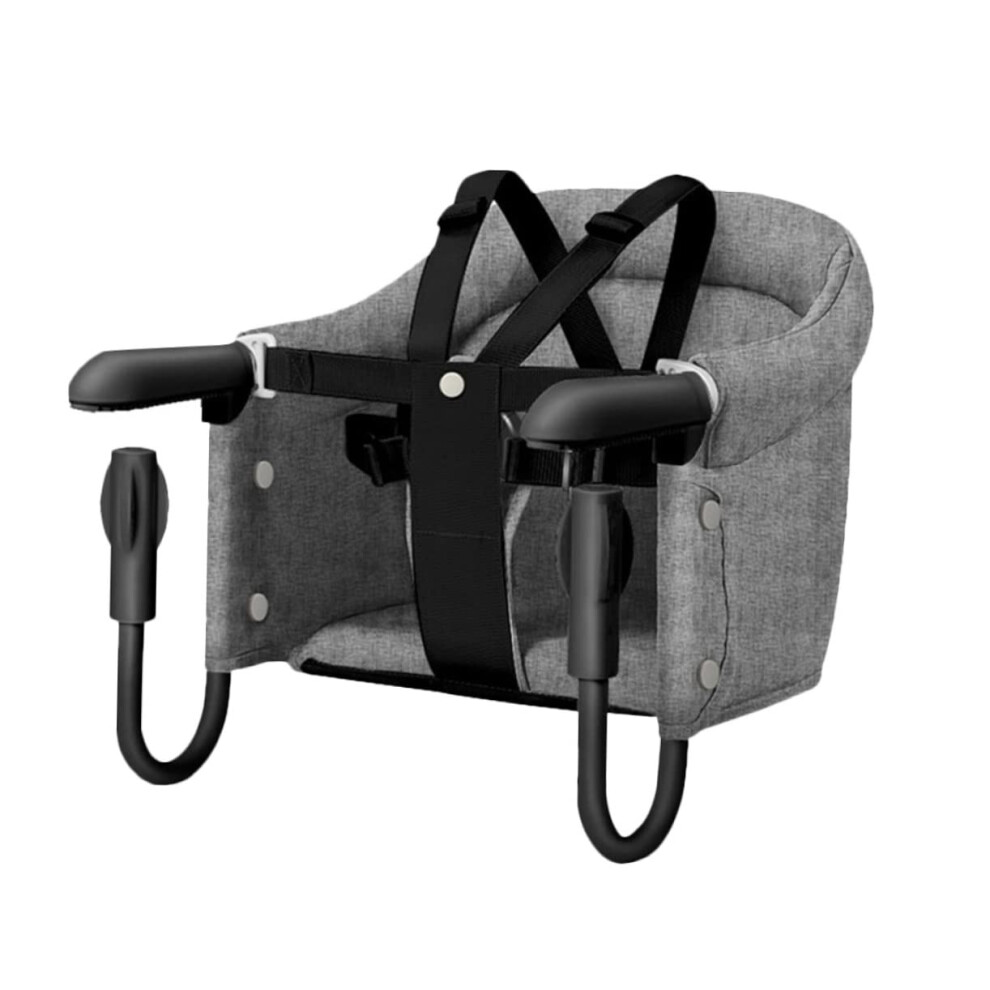 Folding Portable Baby  Chair ClipOn Design Grey, SpaceSaving Feeding Seat For Home And Travel Infants And Toddlers