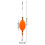 Red Fish Cork Float Fishing Bobber, High Sensitivity, Deepwater, Orange 10