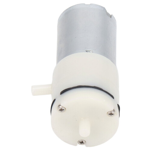 Durable 12V Mini Diaphragm Vacuum Pump - 90 Angle Air Ports White