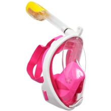 Full Face Snorkeling Mask For Adults 183 Degree Panoramic Anti Fog Underwater Respiratory Gear Pink Size L Diving Mask