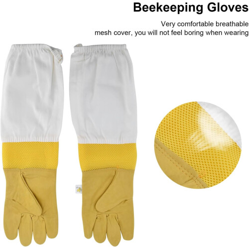 Beekeeping Gloves Breathable Sheepskin Maximum Protection Size XL 1
