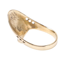 Brass Archery Thumb Protector Ring with Durable Anti Lost Rope 22mm