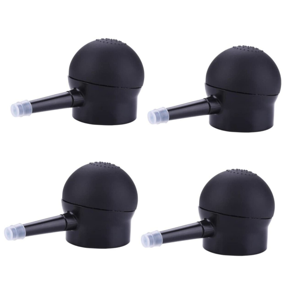 4pcs Hair Building Fibers with Precision Hairline Applicator Pump Spray Nozzle for Easy Use
