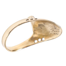 Messing-Bogen-Bögen-Daumenring mit Anti-Verlust-Seil, Gold, tragbarer Outdoor-Schutz