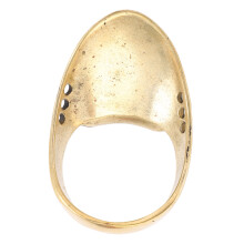 Brass Archery Thumb Ring with Anti-Lost Rope for Outdoor Hunting, Gold