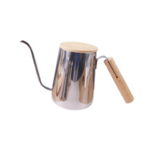 (mirror Silver, 350ml) Stainless Steel Narrow Long Spout Drip Coffee Pot Gooseneck Ensures