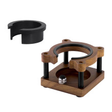 (Log Color, square) Crafted Coffee Tamper Station Base Built To Last Enhances Coffee