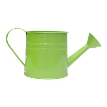 Portable Iron Flower Bucket Retro Designs Watering-Light Green