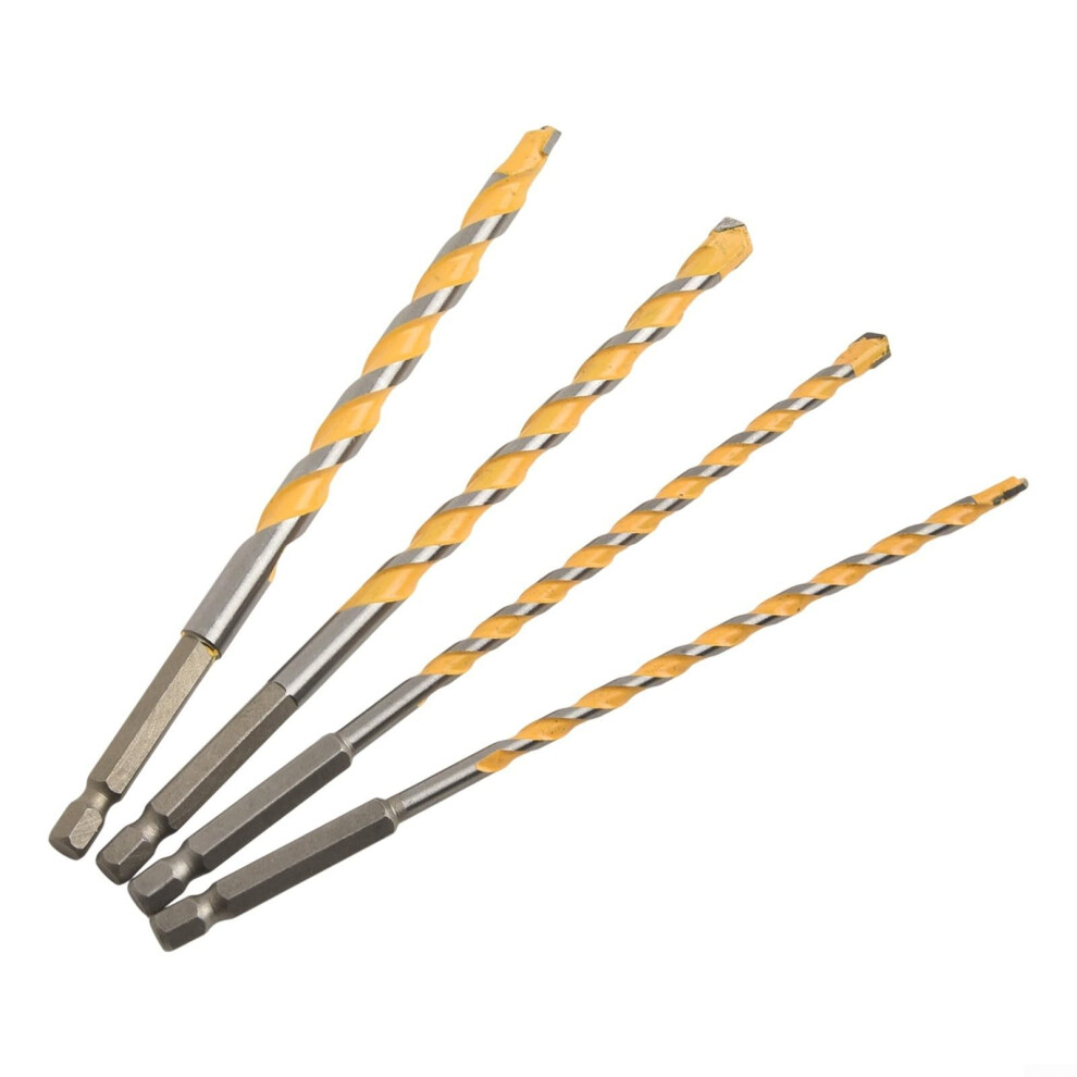 Carbide Drill Bit Set Hex Shank 160Mm 4 Piece Masonry Drill Bits For Brick Stone Concrete 5Mm 6Mm 8Mm 10Mm 9189345488726