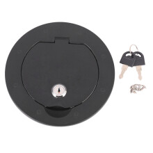Upgraded Aluminum Locking Gas Tank Cap Fuel Filler Door Cover for JK Unlimited Sport Rubicon Sahara 2007-2017 with Lock