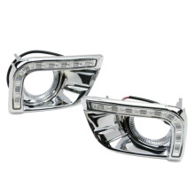 2Pcs Car LED DRL Daytime Running Light Chrome Fog Lamp for  Prado J150 2010-2013