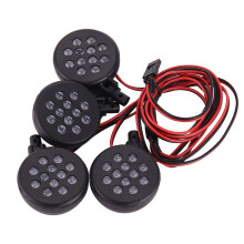 4 LED Leuchten EmpfäNger Kit Kunststoff Shell Lotus Scheinwerfer für 1/5 HPI BAJA Rovan King Motor 5B RC Auto Teile ZubehöR
