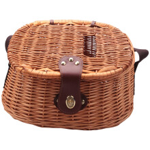 Panier en Osier PêChe Creel Truite Perche Cage Cage PêCheur BoîTe ExtéRieure Classique Saule Truite PêChe Panier Creel