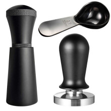 Strumento per L'Erogazione di Caffè Espresso - Pressino per Caffè Caricato un Molla nel Acciaio Inossidabile 304 da 58 mm con Base Piatta per Filtri