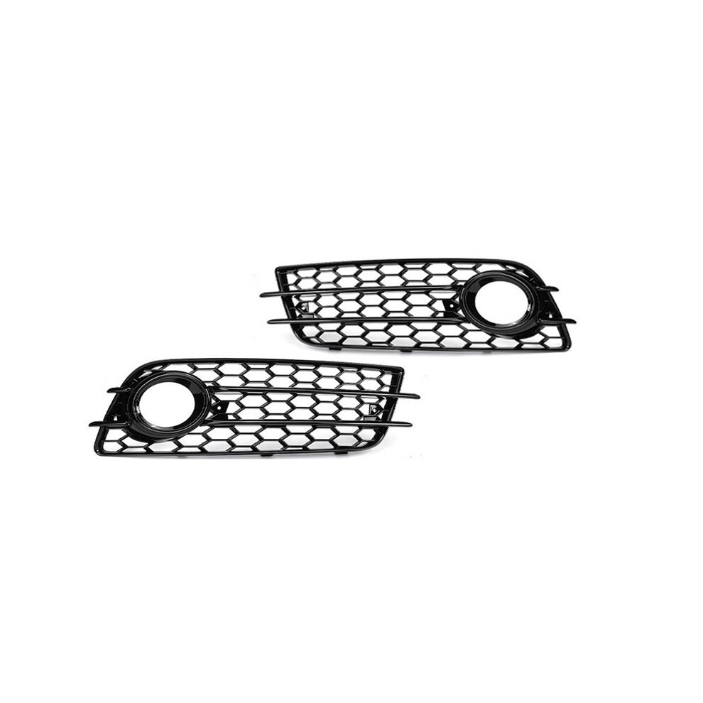 Car Front Bumper Fog Mesh Grille Cover For A4 B8 S- S4 2008-2012 Fog Lamp Honeycomb Grille Covers Light 6033638233384
