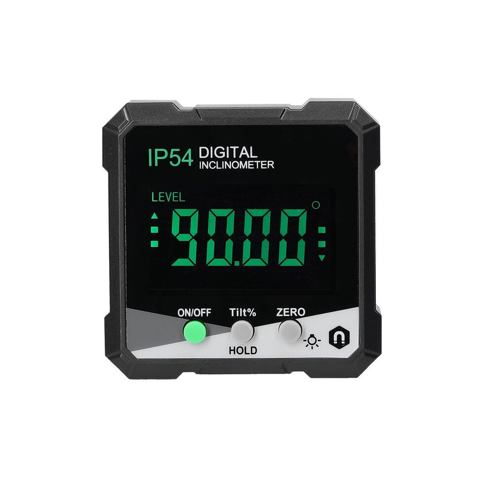 Ip54 4X90 Portable Digital Inclinometer Lcd Backlight Digital Protractor Slope Meter Digital Angle Ruler(Green) Green 6033522889581