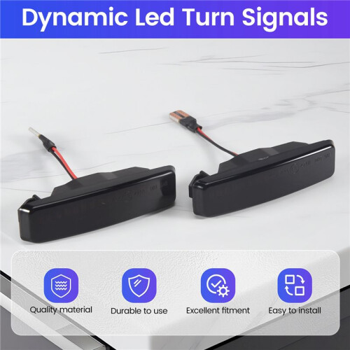 LED Sidomarkeringsljus Dynamisk Rökt Blinkers för  E39 5ER 1995-2003 2