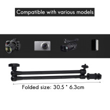 Einstellbarer 20 Zoll Gelenk Arm mit Gelenk Reibung und Heißer Schuh Halterung für Led Licht Dslr Rig Lcd Monitor