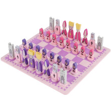 Reise Schach Set mit Schach Brett Lernen Spielzeug für Kinder und Erwachsene Rosa