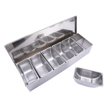 Rostfreier Stahl Gewürz Box Restaurant Chef Gewürz Box mit Deckel Aufbewahrung Box Haushalt Gewürz Behälter