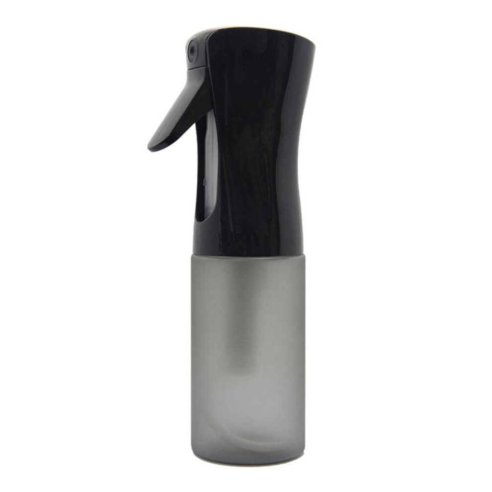 Black Hair Spray Bottle 200Ml Continuous Fine Mist Matte Refillable Salon And Plant Use