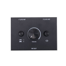 3,5 mm Stereo Audio  2 i 1 Ut Audio Switcher Passive Speaker HöRlurar Manuell VäLjare Splitter Box Ljuddelning