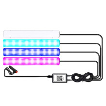 Auto-LED-Innenbeleuchtung, Intelligent mit App-Steuerung, RGB-Autobeleuchtung mit Musik und DIY-Modus, 2-Linien-Design mit AutoladegeräT